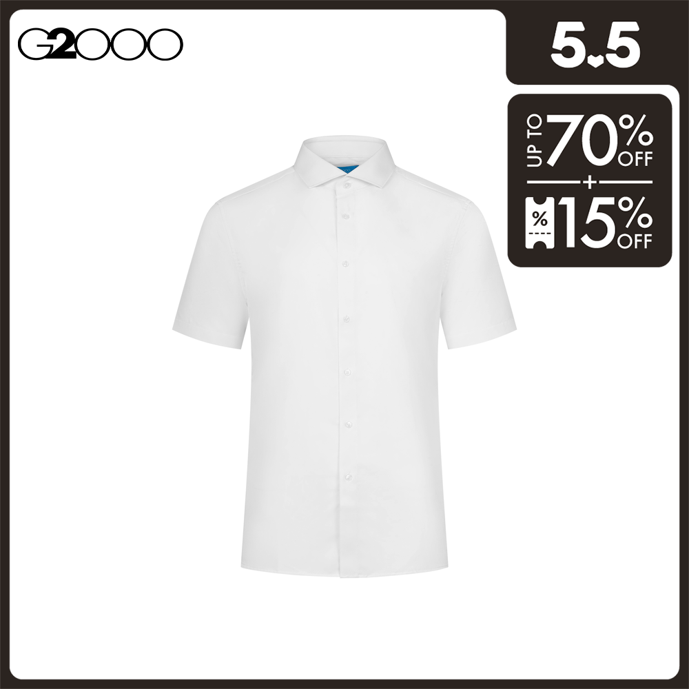 G2000 Men Dry Light Sweat-Wicking Polyester Poplin Dress Shirt