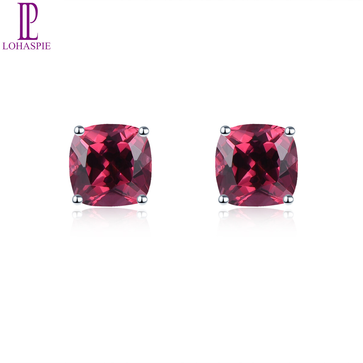 Real Silver 925 Stud Earrings for Women Natural Blue Topaz